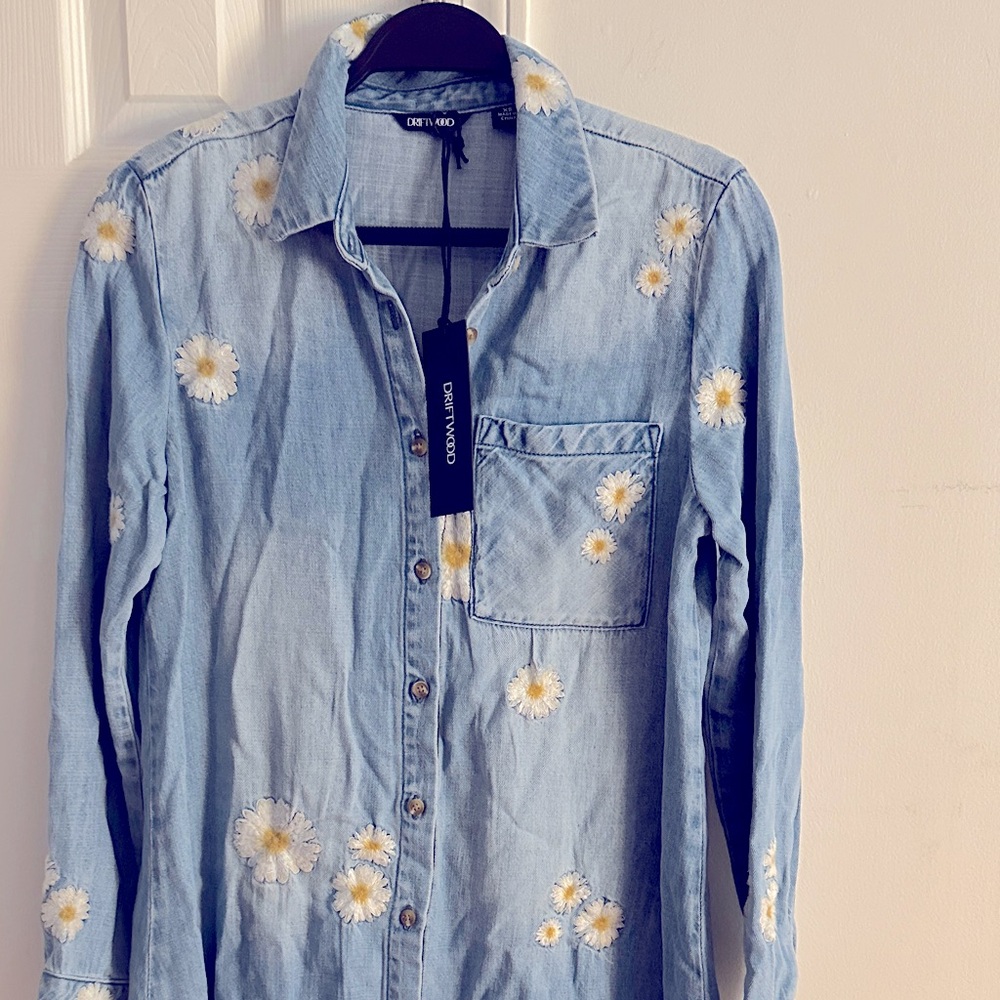 DRIFTWOOD Light Blue Denim Shirt dress